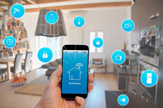 Controle de casa inteligente pelo aplicativo do celular